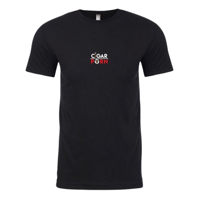 Black Center Chest Cigar Pxrn Men's Crew Neck T-Shirt