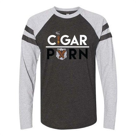 Vintage Grey Cigar Pxrn Crew Neck Long Sleeve T-Shirt