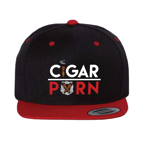 Black/Red Cigar Pxrn Snapback Hat