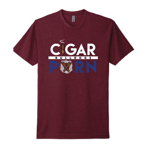 Bulldogs Cigar Pxrn Men's Crew Neck T-Shirt