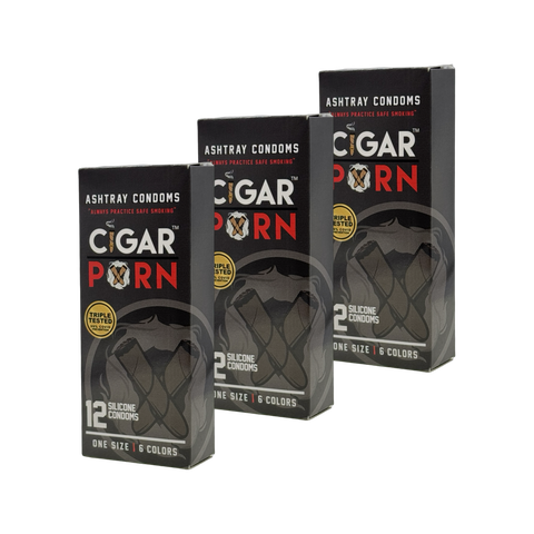 Cigar Pxrn Ashtray Condoms - 3 Boxes