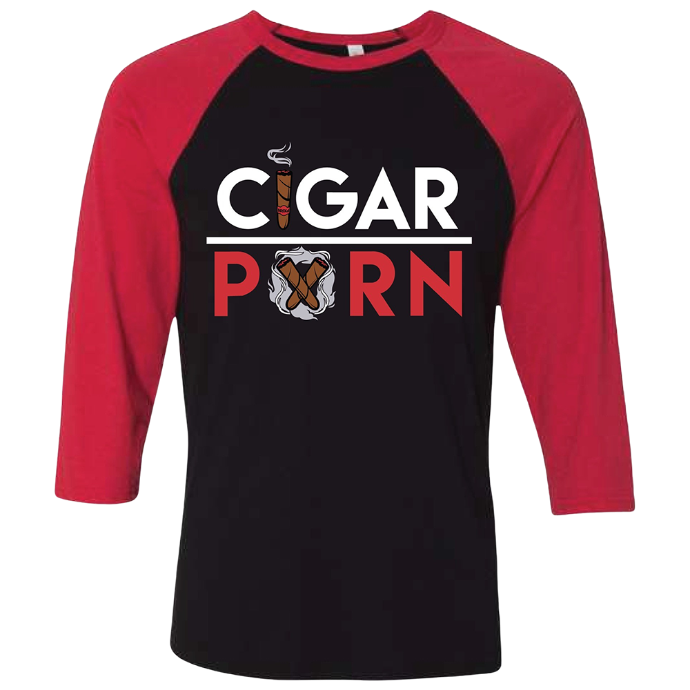 Black/Red Cigar Pxrn Unisex 3/4 Sleeve T-Shirt