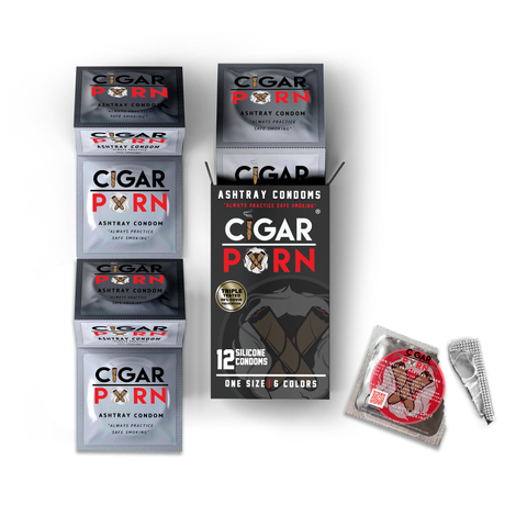 Cigar Pxrn Ashtray Condom Box of 12