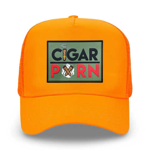 Orange Cigar Pxrn Trucker Hat