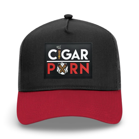 Black/Red Cigar Pxrn Trucker Hat