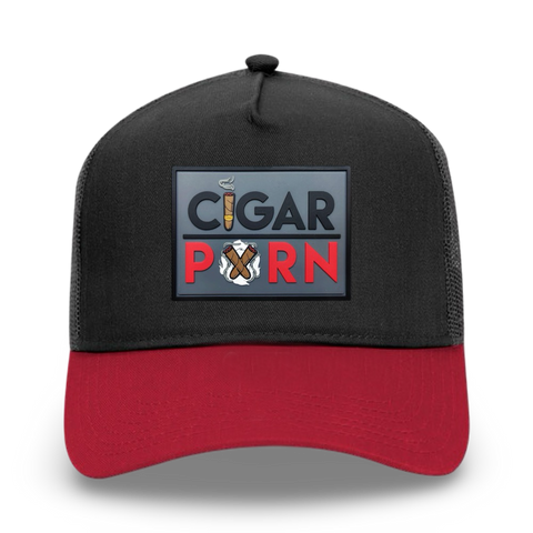 Black/Red Cigar Pxrn Trucker Hat