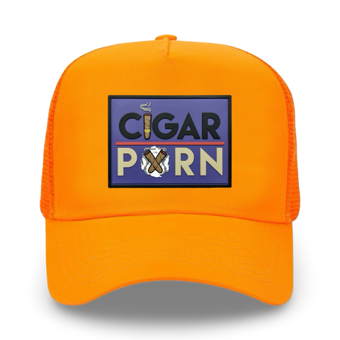 Orange Cigar Pxrn Trucker Hat