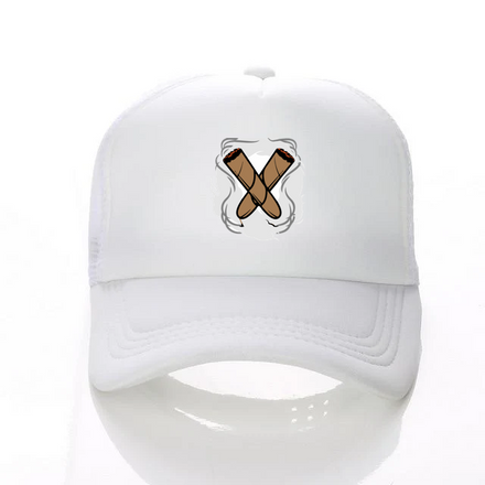 White Cigar Pxrn Trucker Hat