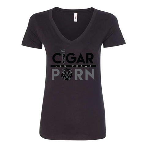 Blackout Rep Your City "Las Vegas" Cigar Pxrn Women's V-Neck T-Shirt