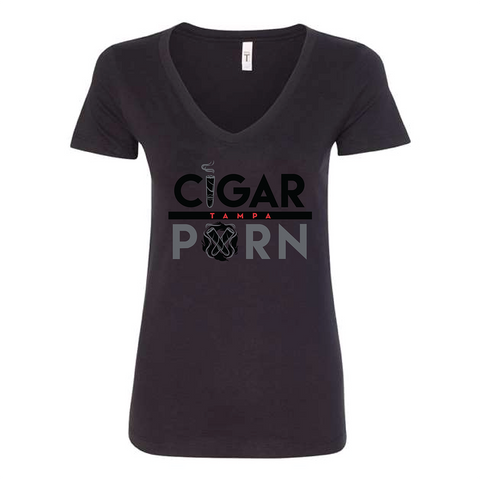 Blackout Rep Your City "Tampa" Cigar Pxrn Women's V-Neck T-Shirt